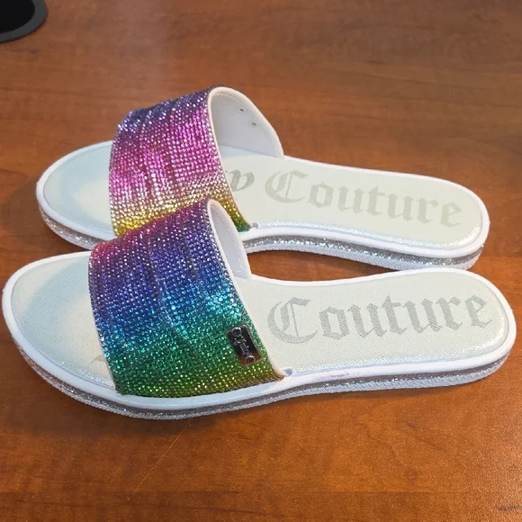 Juicy Couture Glitter Gradient Slides - Picture 14 of 16